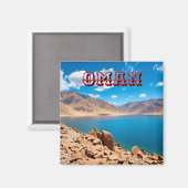 穏やかなターコイズオマニ沿岸の入り江 マグネット (正面/裏面)