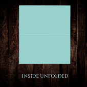 穏やかなティール（緑がかった色）葉の多い心理療法士の折り畳み 名刺