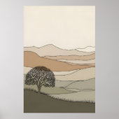 穏やかなテクスチャー landscape ポスター (正面)