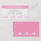 穏やかなデンタルケア 予約カード (正面/裏面)