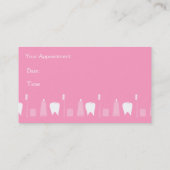 穏やかなデンタルケア 予約カード (裏面)