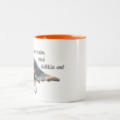 穏やかなトルコを保って下さい ツートーンマグカップ (中央)