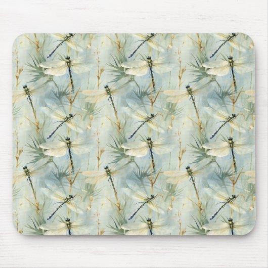 穏やかなトンボの水の色 – スタイル マウスパッド (正面)