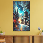 穏やかなナイトレフュージュアパインタリーアーバンエスケープ キャンバスプリント (インサイチュ (リビング))