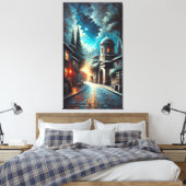 穏やかなナイトレフュージュアパインタリーアーバンエスケープ キャンバスプリント (インサイチュ (寝室))