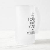 穏やかなバレーボールを保つことができません フロストグラスビールジョッキ (正面右)