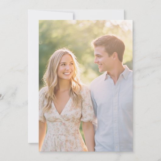 穏やかなパステルフラワーの写真 招待状 (正面)