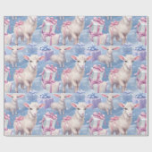 穏やかなパステルランプとギフト ラッピングペーパー (フラット)