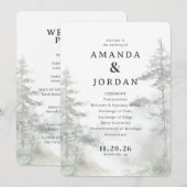 穏やかなパステル水彩の木 プログラム (正面/裏面)