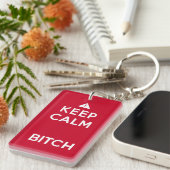 穏やかなパロディおもしろいなKeychainを保って下さい キーホルダー (正面右)