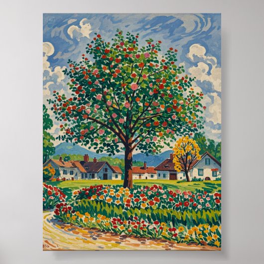 穏やかなパークシーンの初期春、自然愛好家 ポスター (正面)