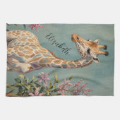 穏やかなパーソナライズされた巨人 キッチンタオル (横)