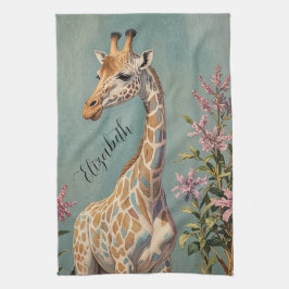 穏やかなパーソナライズされた巨人 キッチンタオル