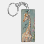 穏やかなパーソナライズされた巨人 キーホルダー (正面左)