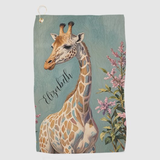 穏やかなパーソナライズされた巨人 ゴルフタオル (正面)