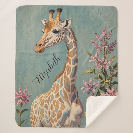 穏やかなパーソナライズされた巨人 シェルパブランケット (正面)