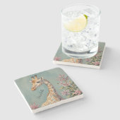 穏やかなパーソナライズされた巨人 ストーンコースター (横)