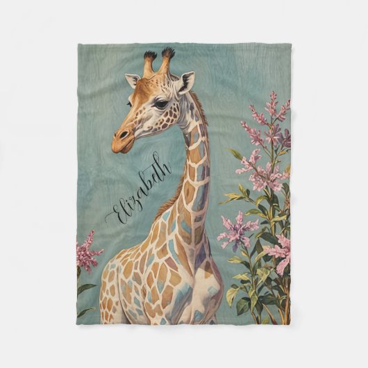 穏やかなパーソナライズされた巨人 フリースブランケット (正面)