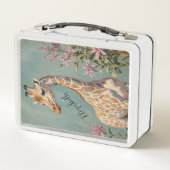 穏やかなパーソナライズされた巨人 メタルランチボックス (裏面)