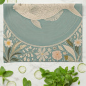 穏やかなパーソナライズされた潮 キッチンタオル (折り畳み)