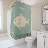 穏やかなパーソナライズされた潮 シャワーカーテン (インサイチュ)