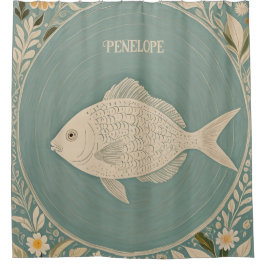 穏やかなパーソナライズされた潮 シャワーカーテン