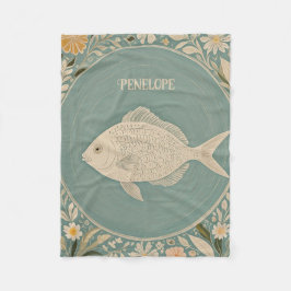 穏やかなパーソナライズされた潮 フリースブランケット