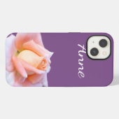 穏やかなパーソナライズされた花 iPhoneケース (裏面横)