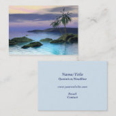 穏やかなパーム・アイランド場面 名刺 (正面/裏面)
