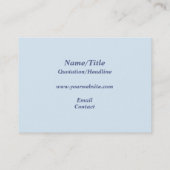 穏やかなパーム・アイランド場面 名刺 (裏面)