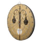 穏やかなビクトリアンヴィンテージ通りランプサンセットスカイ ダーツボード (正面右)