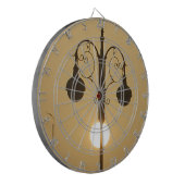 穏やかなビクトリアンヴィンテージ通りランプサンセットスカイ ダーツボード (正面左)