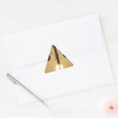 穏やかなビクトリアンヴィンテージ通りランプサンセットスカイ 三角形シール (封筒)