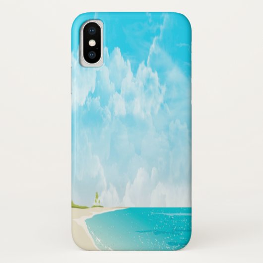 穏やかなビーチと空のオーシャン Case-Mate iPhoneケース (裏面)