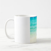 穏やかなビーチのマグを保って下さい コーヒーマグカップ (左)