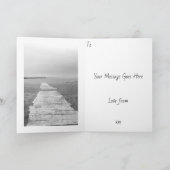 穏やかなビーチの遊歩道 - オリジナルメッセージカード カード (内部)