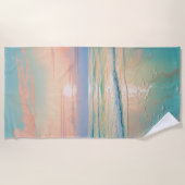 穏やかなビーチの風景 ビーチタオル (正面)