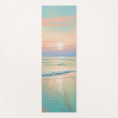 穏やかなビーチの風景 ヨガマット (正面)
