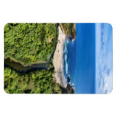 穏やかなビーチアットザリバーマウス – ワイルド自然ラ マグネット (横)