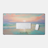 穏やかなビーチ デスクマット (キーボード&マウス)