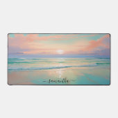 穏やかなビーチ デスクマット (正面)