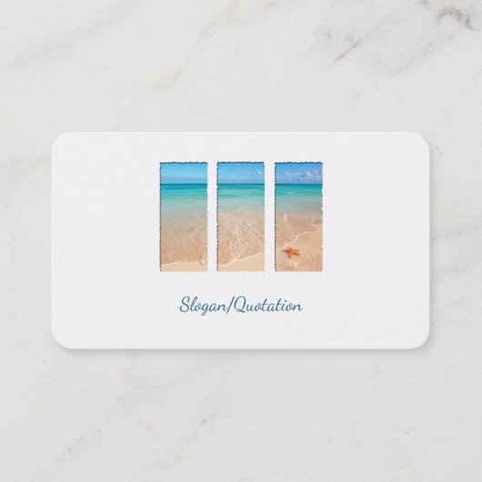 穏やかなビーチ 名刺 (裏面)