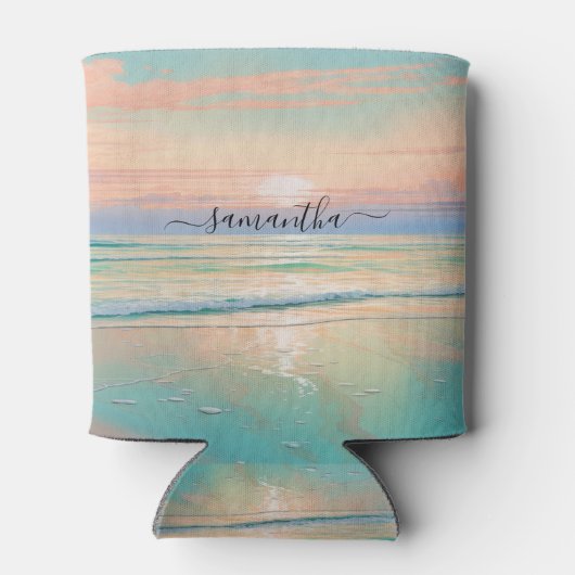 穏やかなビーチ 缶クーラー (裏面)