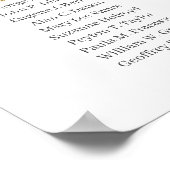 穏やかなピンクのバラの緑の金ゴールド20テーブル席 ポスター (角)