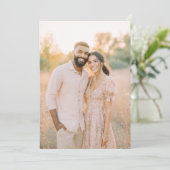 穏やかなピンクの花の写真 招待状 (スタンド正面)