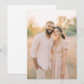 穏やかなピンクの花の写真 招待状 (正面/裏面)