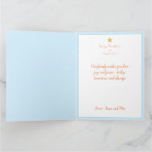 穏やかなフローラクリスマスと新年フォトホリデー カード (内部)