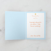 穏やかなフローラクリスマスと新年フォトホリデー サンキューカード (内部)