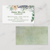 穏やかなフローラ相談省ビジネスカード 名刺 (正面/裏面)