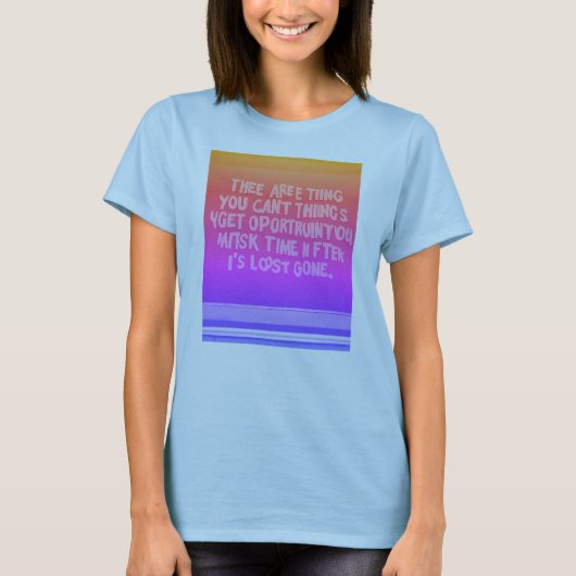 「穏やかなブルーでタイムレスな知恵Tシャツ」 Tシャツ (正面)